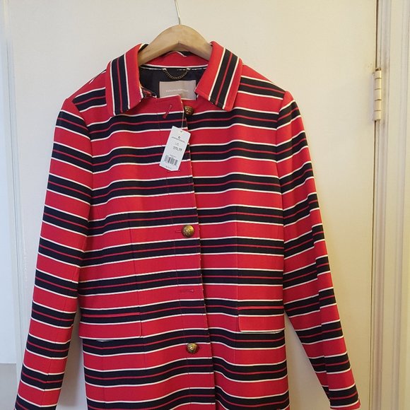 Banana Republic Women Mulitcolour Trenchcoat Size L - Picture 2 of 3